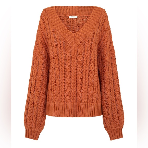 Spell Rolling Hills Knitting Jumper in Copper, Size Large - Picture 5 of 6